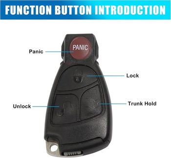 sourcing map Náhradní dálkový ovladač Smart Car s bezklíčovým vstupem Key Case Klíčenka pro