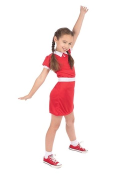 Bristol Novelty CF238L Red Orphan Girl Kostým velký 7-8 let starý