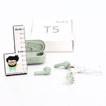 Bezdrátová sluchátka Grv T5 zelené