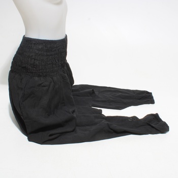 Černé bavlněné harémové kalhoty