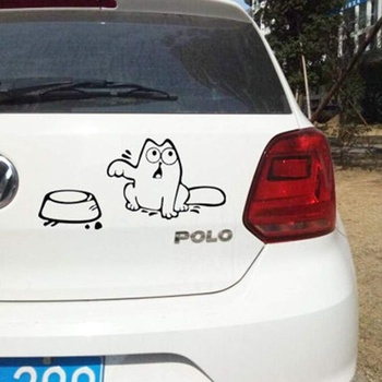 Tapeta na tapetu samolepky Hilai Funny Cat Vinyl Wall pre auto Laptop Window Tank Bowl Cat