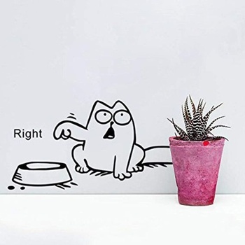 Tapeta na tapetu samolepky Hilai Funny Cat Vinyl Wall pre auto Laptop Window Tank Bowl Cat