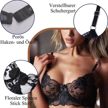 Dámska sexy spodná súprava NewBull, podprsenka s podväzkami + čipkový podväzkový pás + pančuchy