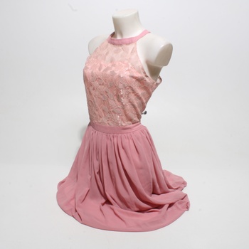 Koktejlové šaty Laorchid růžové XL