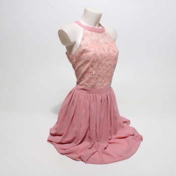 Koktejlové šaty Laorchid růžové XL