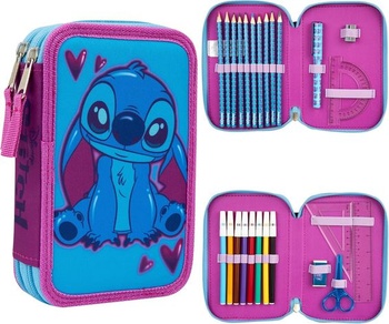 Peračník Disney pre dievčatá Peračník Frozen Stitch pre dievčatá naplnený školský kufrík 2 3 priehradky s obsahom