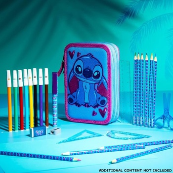 Peračník Disney pre dievčatá Peračník Frozen Stitch pre dievčatá naplnený školský kufrík 2 3 priehradky s obsahom