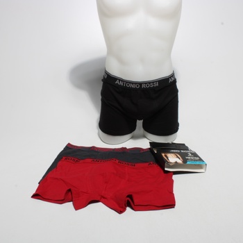 Boxerky Antonio Rossi 3 ks černé, červené