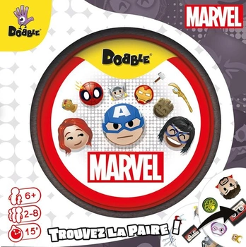 Asmodee - Dobble: Marvel Emoji Official - Stolní hry - Hra na rychlost a postřeh - Rodinné karetní