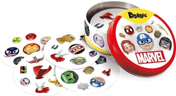 Asmodee - Dobble: Marvel Emoji Official - Stolní hry - Hra na rychlost a postřeh - Rodinné karetní
