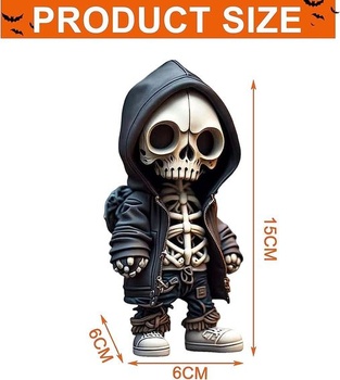 Byffoer Skeleton Figures Malá socha Skeleton Skulptúra ​​Socha Skeleton Figúrky Dekoratívne postavy