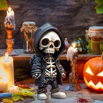 Byffoer Skeleton Figures Malá socha Skeleton Skulptúra ​​Socha Skeleton Figúrky Dekoratívne postavy