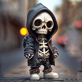 Byffoer Skeleton Figures Malá socha Skeleton Skulptúra ​​Socha Skeleton Figúrky Dekoratívne postavy