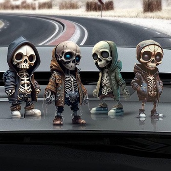 Byffoer Skeleton Figures Malá socha Skeleton Skulptúra ​​Socha Skeleton Figúrky Dekoratívne postavy
