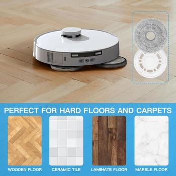 Handričky na mop s náhradným držiakom, mopové dosky pre Ecovacs Deebot N30 PRO/N30 OMNI/N30 PRO