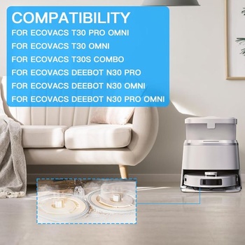 Handričky na mop s náhradným držiakom, mopové dosky pre Ecovacs Deebot N30 PRO/N30 OMNI/N30 PRO