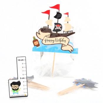 Pirátské dekorace na dort Bymivofun 104