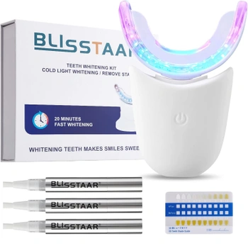 Přístroj na bělení zubů Blisstaar bílé barvy