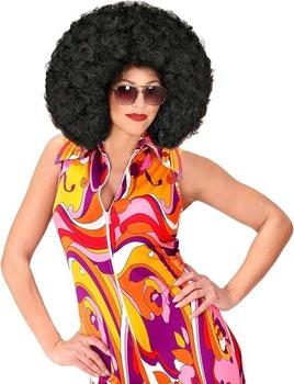 W WIDMANN MILANO Párty móda - Paruka Obří afro, Kudrnatá paruka, Syntetické vlasy, Disko horečka,