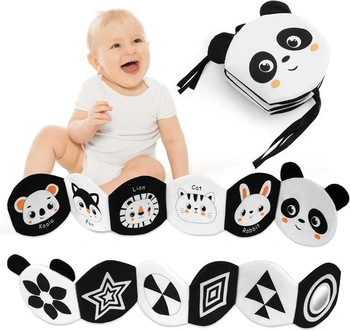 HOTUT Black & White látková knižka, detská látková knižka,…