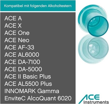 Náustky alkoholtesterov ACE - pre ACE AL 5500 Plus, ACE II Basic Plus, ACE AF-33, ACE One, ACE X a