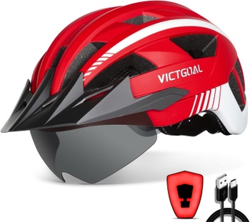 Cyklistická helma VICTGOAL červená vel.L