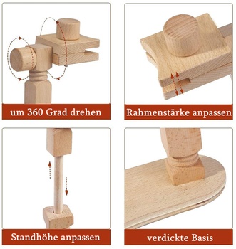 Držiak na vyšívací rám Guofa hnedý