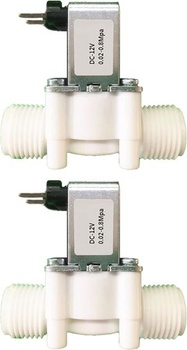 Balenie 2 kusov vodného ventilu Elektromagnetický ventil 12V DC Elektrický elektromagnetický ventil
