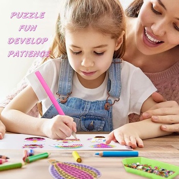 CAYUDEN Diamond Painting Keychain, 15 Parts 5D Diamond Painting Keychain Kits Detské DIY Jednorožec