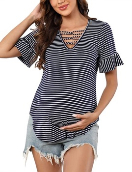 Tehotenské oblečenie Clearlove Tehotenský top pre ženy s krátkym rukávom Tehotenské tričko Tehotenské