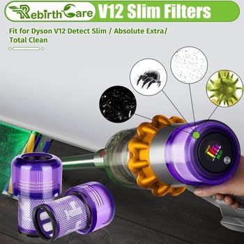Rebirthcare 2dielne balenie filtrov V12 pre Dy.son V12 Detect Slim Absolute Extra Pro Plus Motorhead