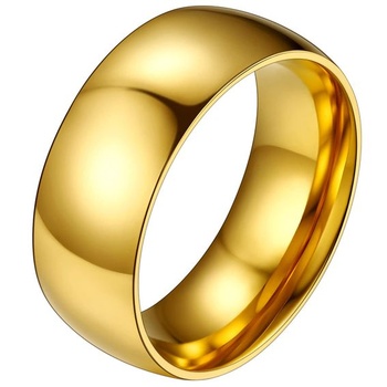 FaithHeart dámský dívčí midi dámský prsten 8mm páskový prsten vysoce leštěný Kuckle prsten snubní