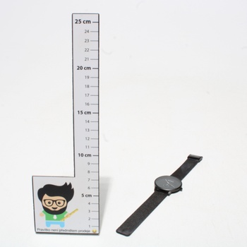 Černé analogové hodinky BUREI HH-6024W-13 