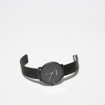 Černé analogové hodinky BUREI HH-6024W-13 