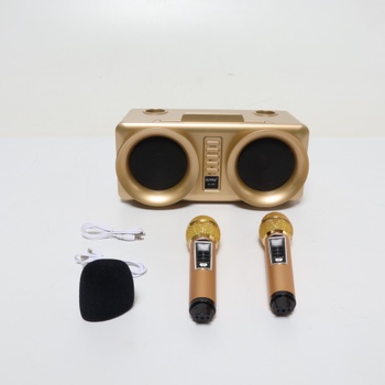 Bluetooth karaoke ALPOWL 307 zlatý