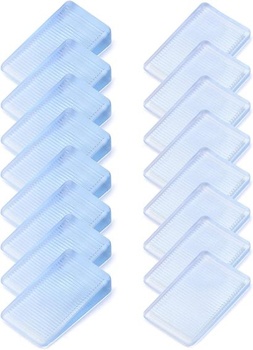 QWORK® 16 x nábytkové kliny, priehľadné plastové kliny, 2…