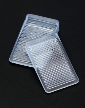QWORK® 16 x nábytkové kliny, priehľadné plastové kliny, 2 veľkosti (2~5 mm a 2~10 mm výška)