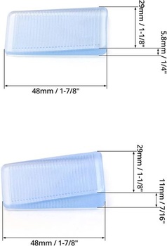QWORK® 16 x nábytkové kliny, priehľadné plastové kliny, 2 veľkosti (2~5 mm a 2~10 mm výška)
