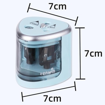 tenwin elektrický ořezávátko na tužky, ořezávátko na baterie s dvojitým otvorem pro 6-12 mm