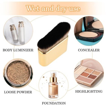1 ks samoopaľovací štetec so štetcom na make-up zo syntetických vlákien na tvár a telo štetec na