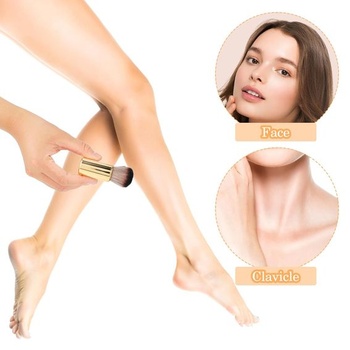 1 ks samoopaľovací štetec so štetcom na make-up zo syntetických vlákien na tvár a telo štetec na