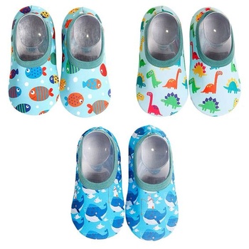 FedMois Balení 3 kojeneckých ponožek Pantofle Protiskluzové plazivé boty První vycházkové boty