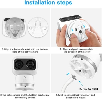 Držiak kamery HOLACA pre eufy Security Indoor Cam S350 (pripojiteľný stojan)
