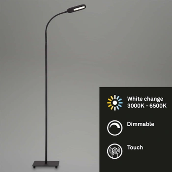 LED stojací lampa Briloner černá 158 cm