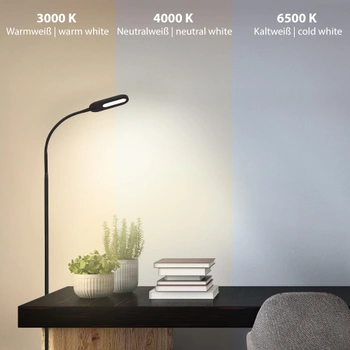 LED stojací lampa Briloner černá 158 cm