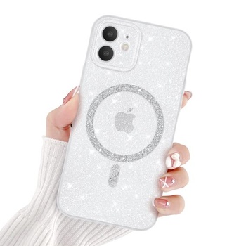 Newseego Glitter iPhone 12 Case pro dívky, ženy [Kompatibilní s MagSafe] Roztomilé magnetické