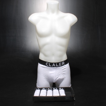 Boxerky Claler 6 ks bílé bavlněné