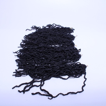 Háčkované vlasy YYQXZG čierne 46 cm