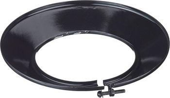 S&M 485190 – Černý slinutý profil Ø100 mm | Rozeta pro kouřovody kamen a komínů, odolná proti