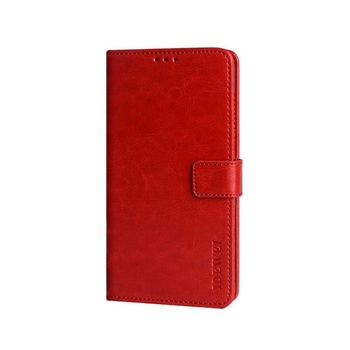 Poco X3 NFC pouzdro, kožená flip peněženka se slotem pro kartu pro Xiaomi Poco X3 NFC (červená)